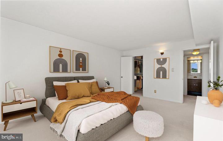 118 Monroe Street, Unit 1181109 Rockville, MD 20850 - Photo 19 of 41 a bedroom with a bed and a couch