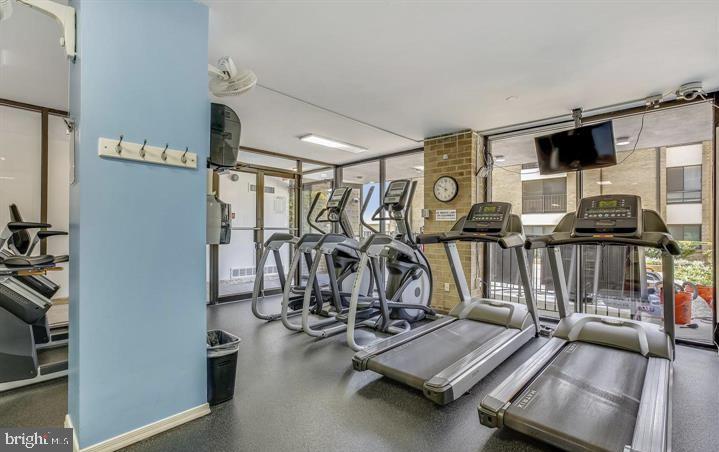 118 Monroe Street, Unit 1181109 Rockville, MD 20850 - Photo 35 of 41 a view of a room with gym equipment