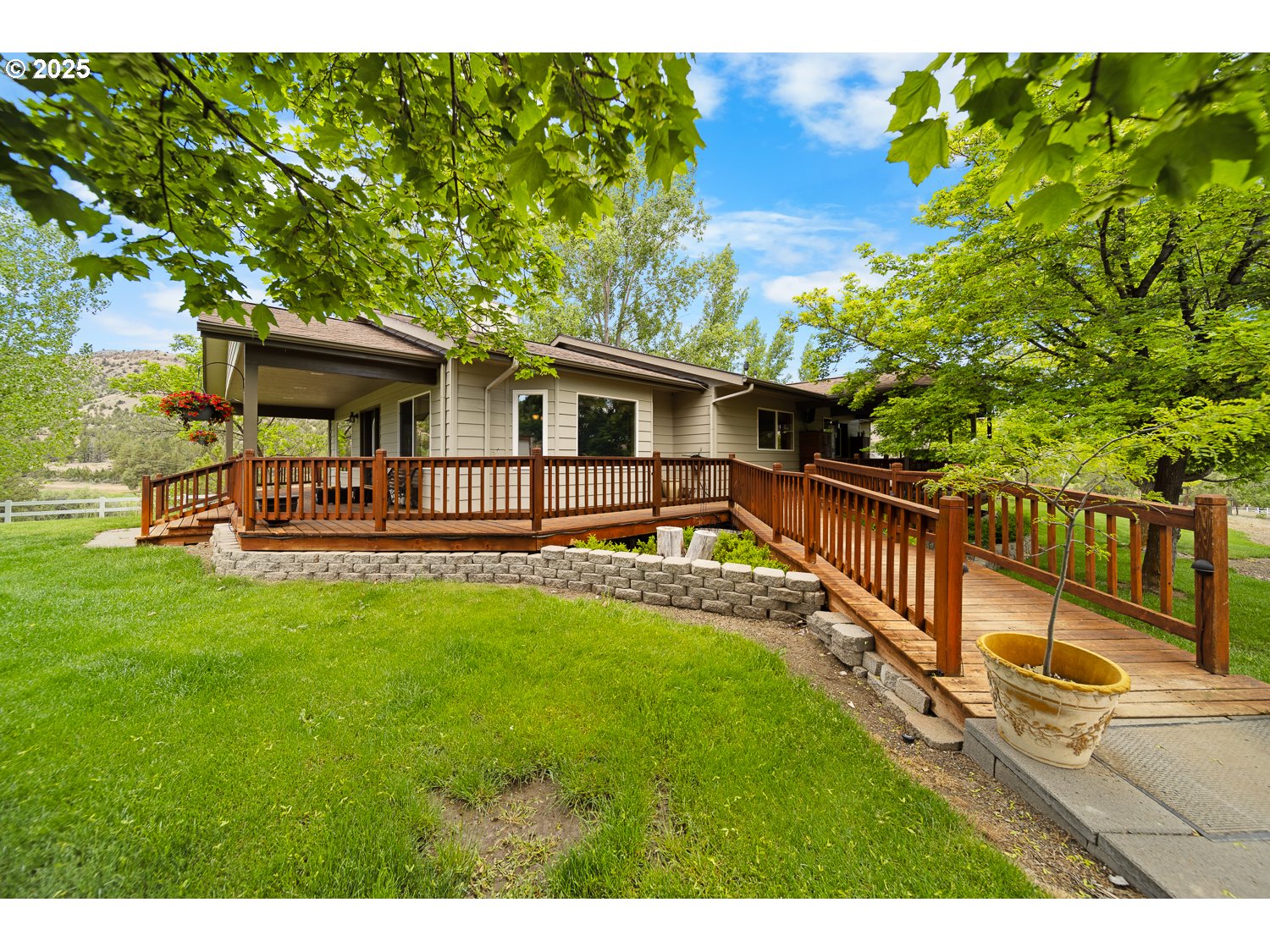 33817 Gage Road Mitchell, OR 97750 - Photo 10 of 48 a view of a house with backyard and porch