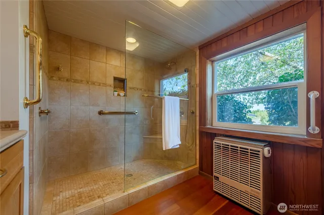 a view of a lush green field