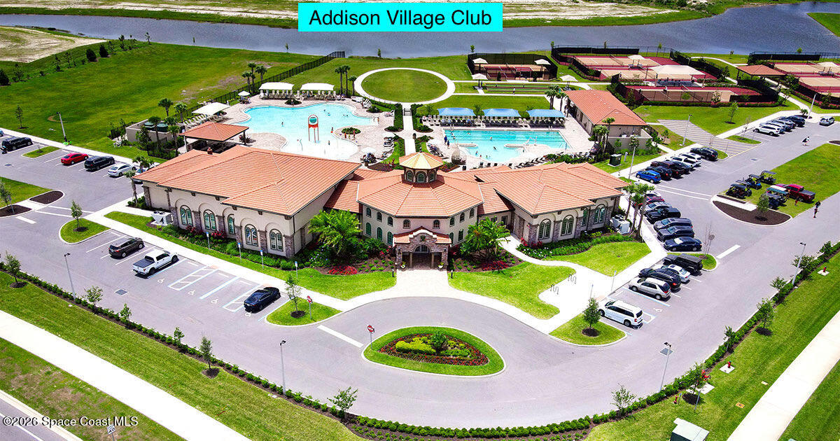 3236 Becorden Way Melbourne, FL 32940 - Photo 35 of 40 an aerial view of a swimming pool patio and outdoor seating