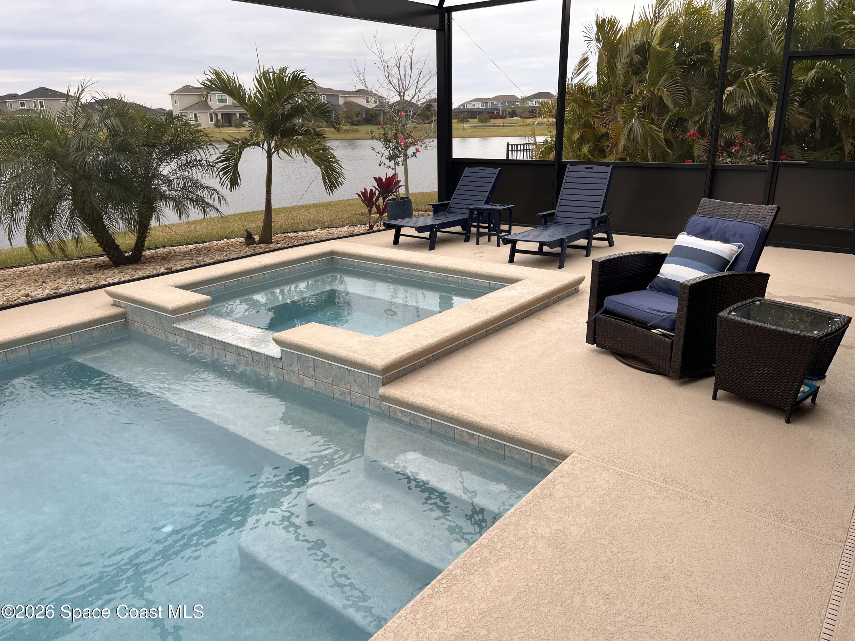 3236 Becorden Way Melbourne, FL 32940 - Photo 4 of 40 a view of swimming pool with outdoor seating and a couch