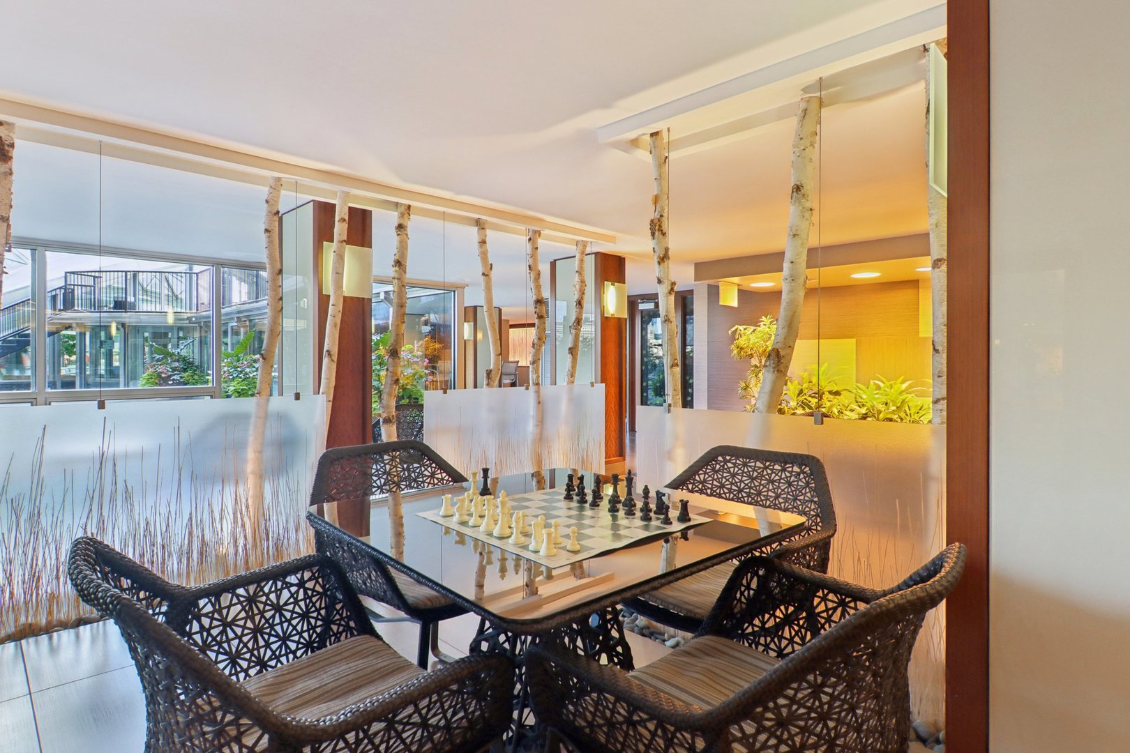 400 East Randolph Street, Unit 3714 Chicago, IL 60601 - Photo 19 of 23 a view of a balcony dining table and chairs