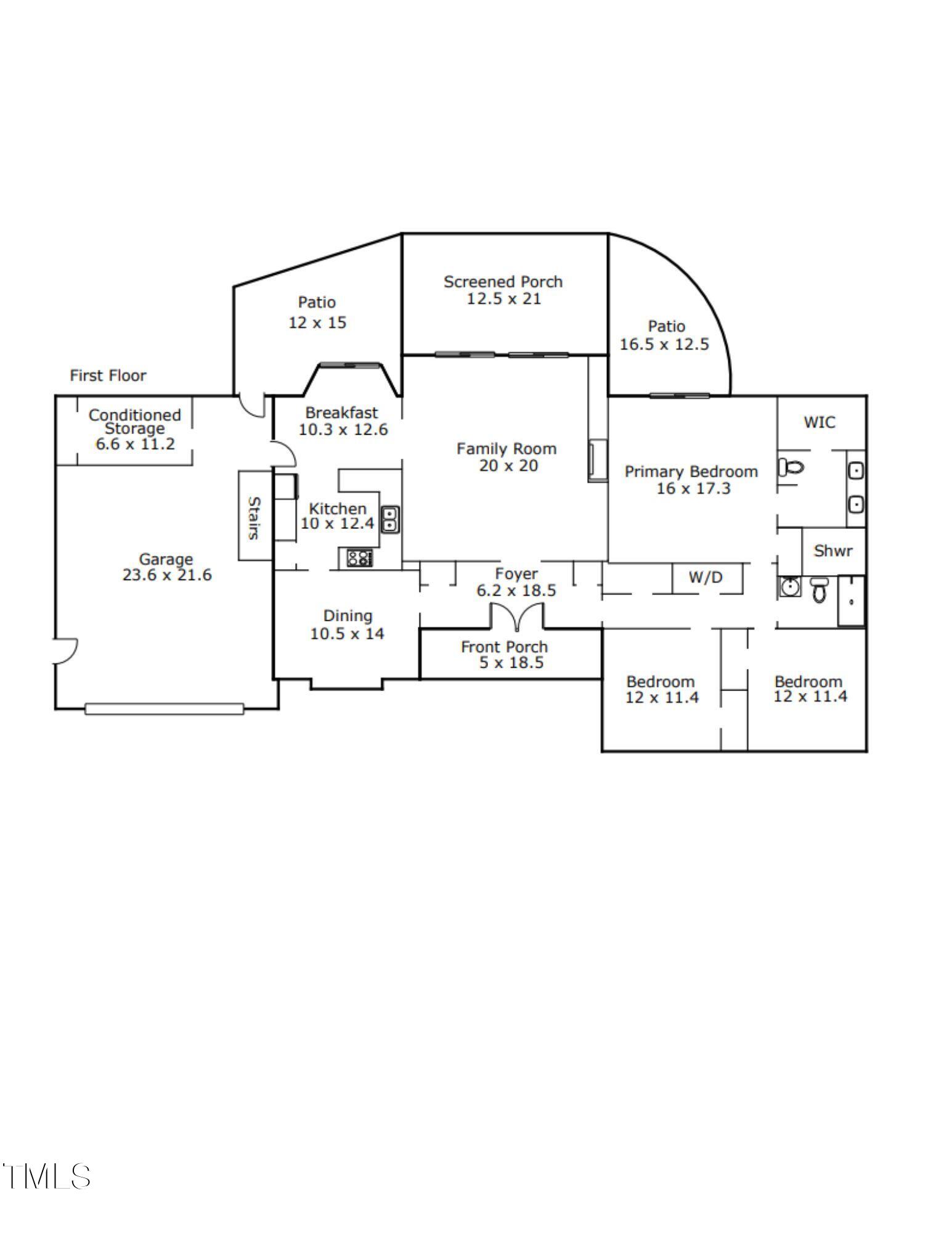 512 Brittany Bay West Raleigh, NC 27614 - Photo 27 of 27 a picture of a bench in a white building