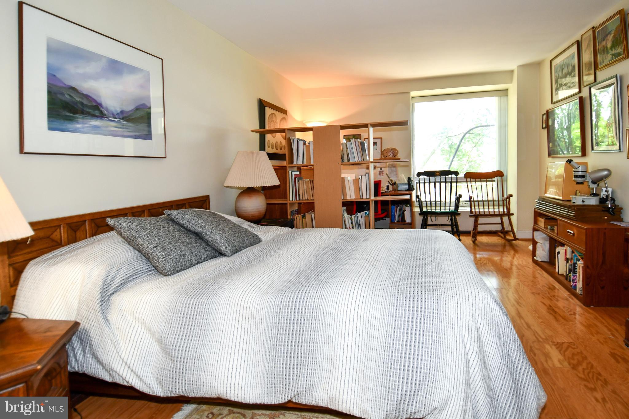 1435 4th Street Southwest, Unit B108 Washington, DC 20024 - Photo 21 of 57 a bed room with a bed and a large mirror