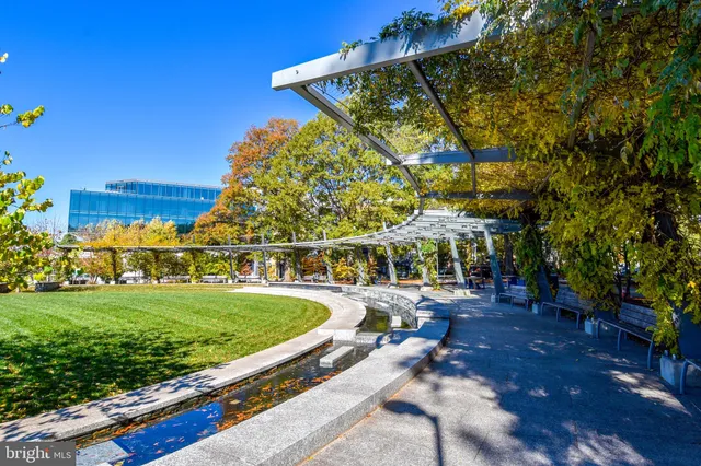 a view of a lake with boats