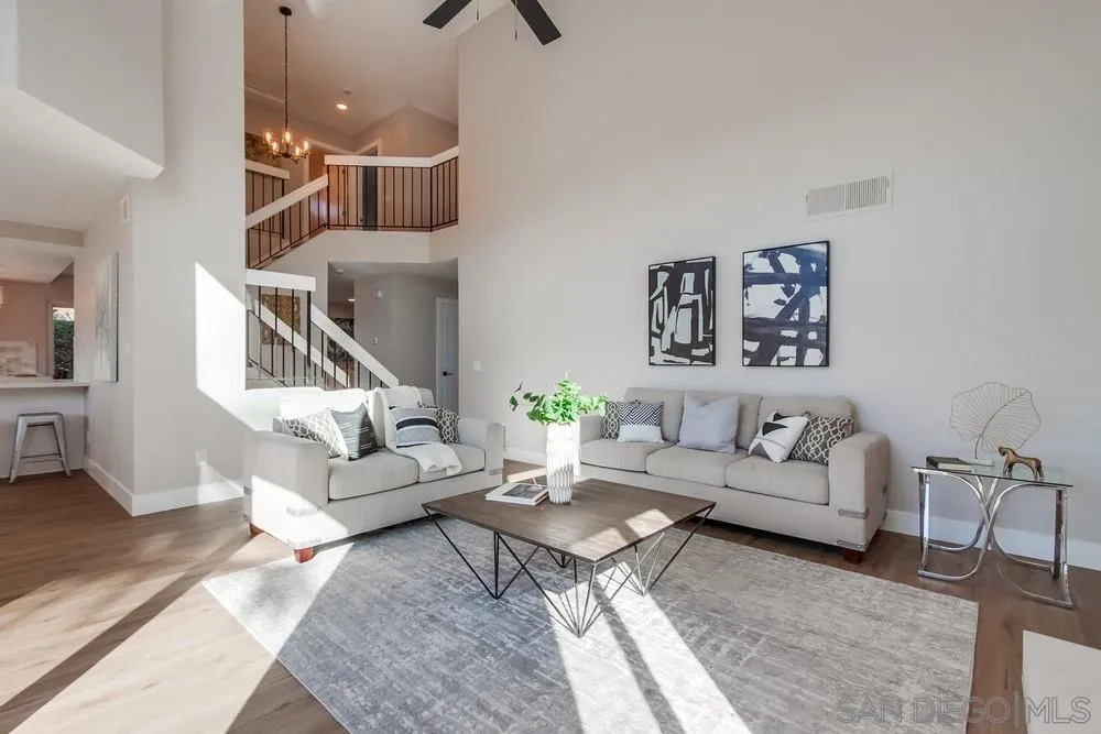 1278 Avenida Miguel Encinitas, CA 92024 - Photo 6 of 47 a living room with furniture and wooden floor