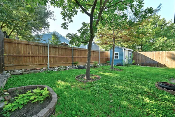a garden view