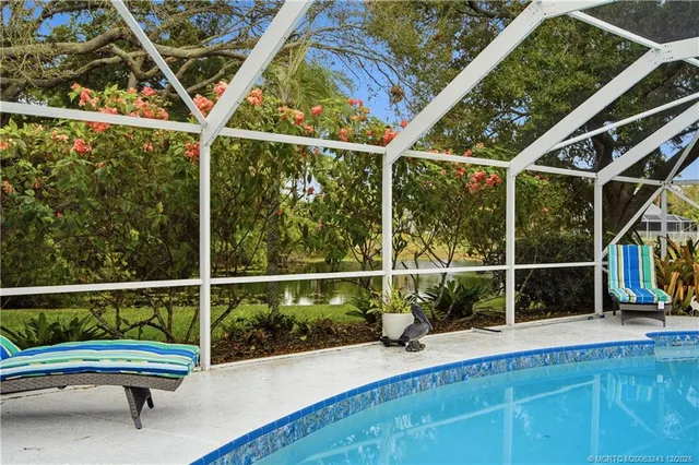 a view of a park with slide