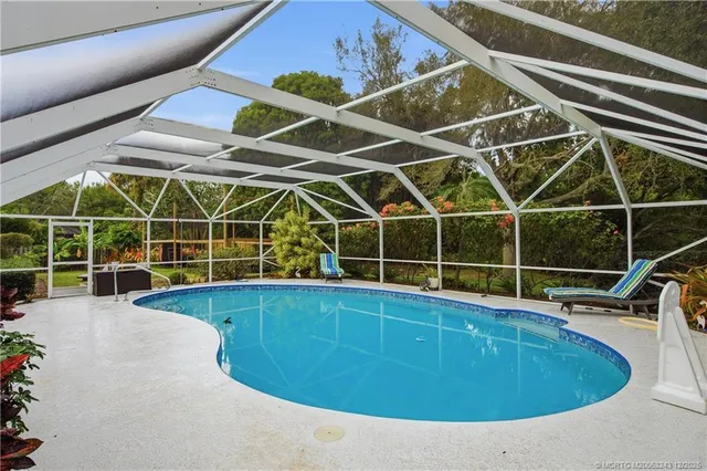 a view of a lake with a big yard