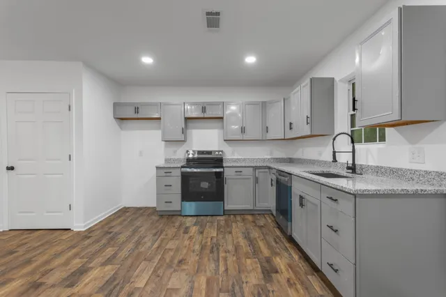 wooden floor in a room