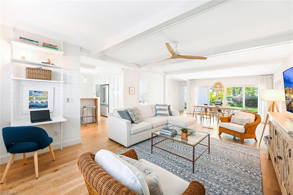 Great room with desk area