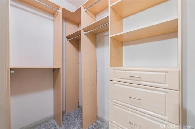 a close view of closet