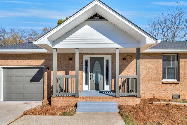 a front view of a house with hallway