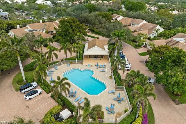 a view of outdoor space yard swimming pool and lounge chair