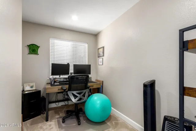 a view of a workspace with a window