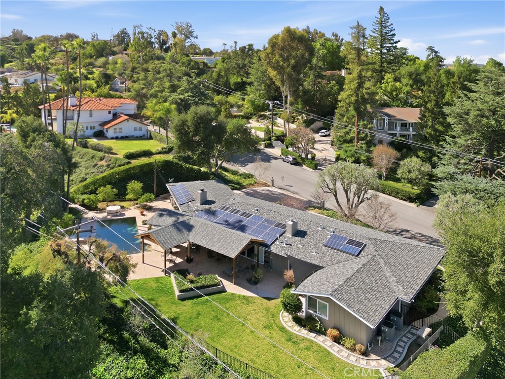 1805 Canyon Road Redlands, CA 92373 - Photo 45 of 61 an aerial view of a house with yard swimming pool and outdoor seating