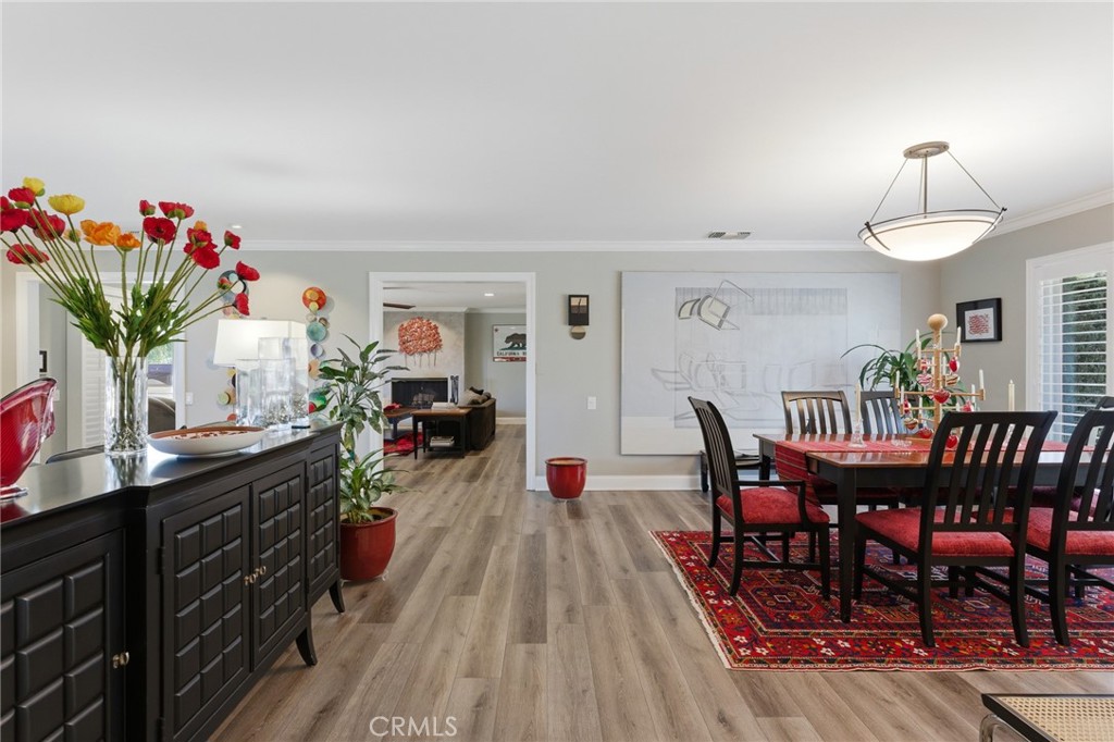 1805 Canyon Road Redlands, CA 92373 - Photo 8 of 61 a view of a dining room with furniture and wooden floor