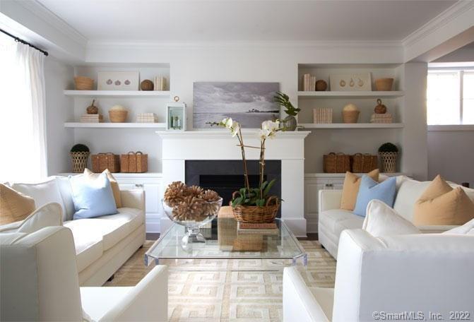 a living room with furniture and a couch