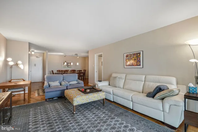 a living room with furniture and a couch