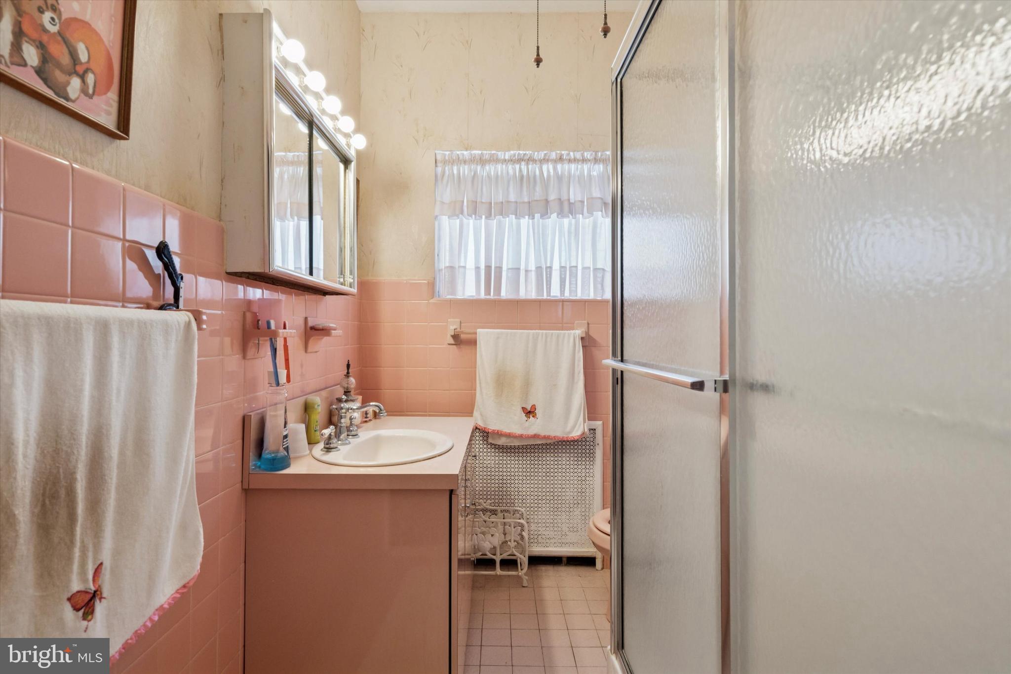 1637 West Ritner Street Philadelphia, PA 19145 - Photo 12 of 15 a bathroom with a sink and a mirror