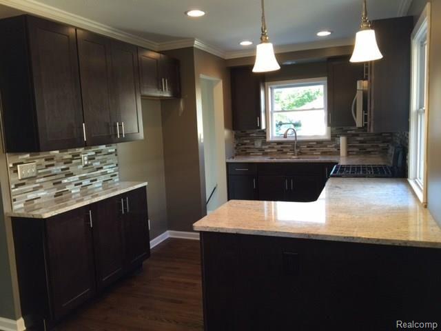 14876 Champaign Road Allen Park, MI 48101 - Photo 8 of 22 kitchen with granite and backsplash.jpeg