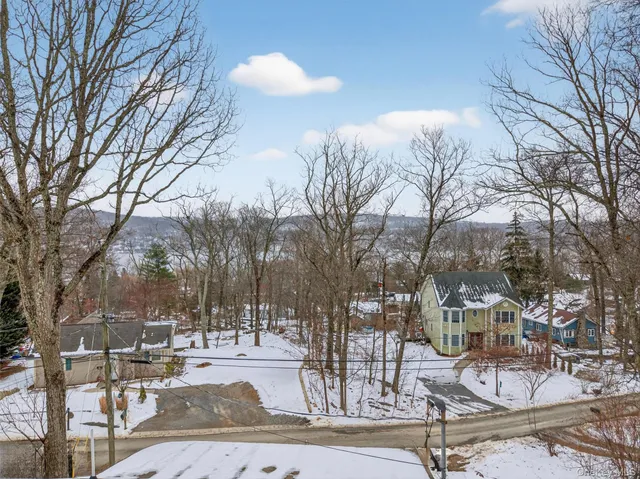 a view of a room that has a window