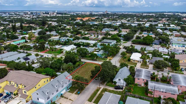 an aerial view of multiple house