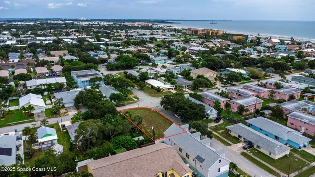 an aerial view of a city