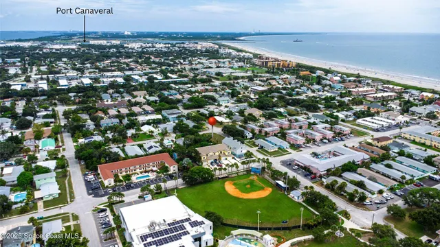 an aerial view of a city
