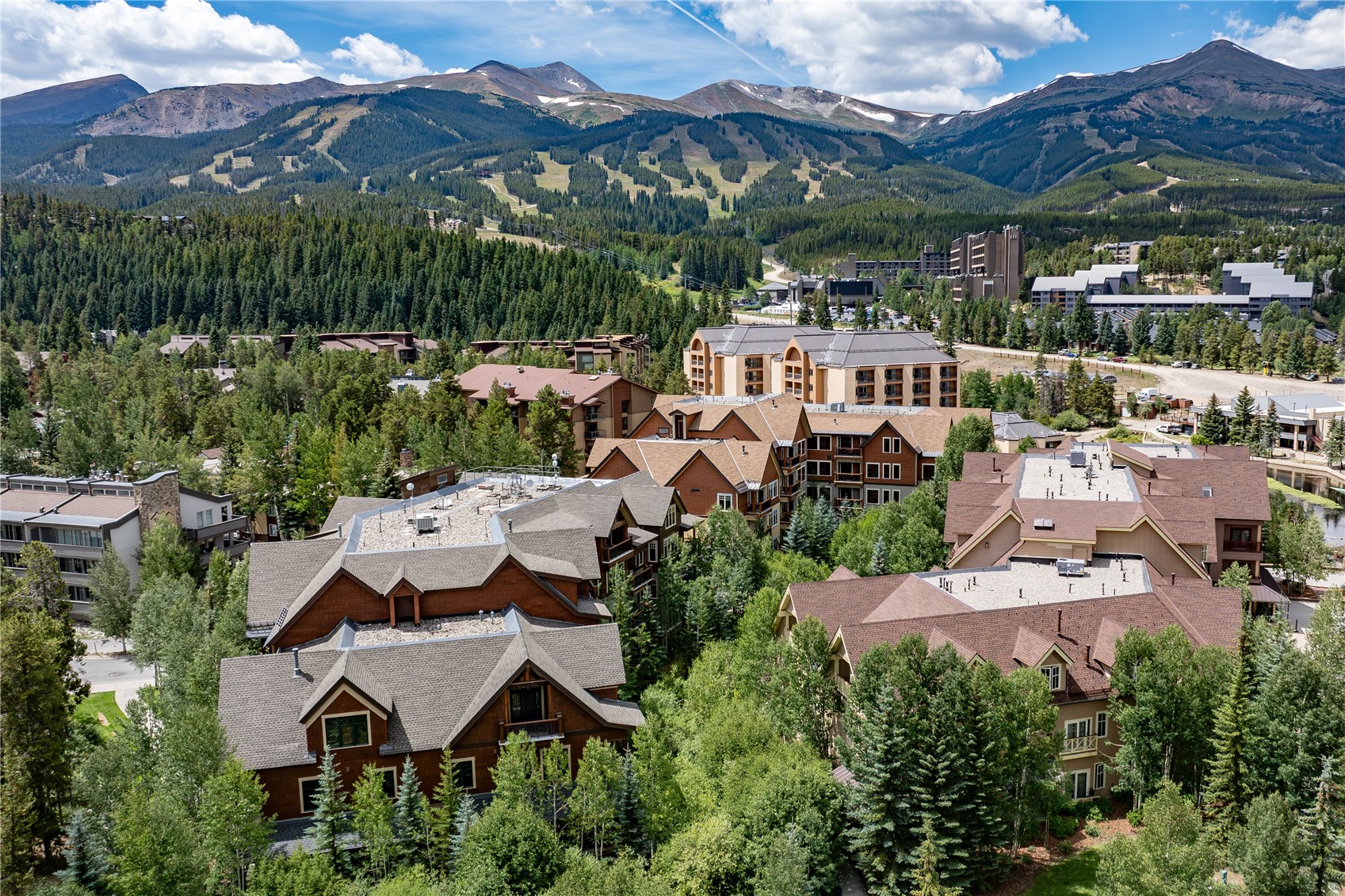 600 Columbine Road, Unit 5310 Breckenridge, CO 80424 - Photo 38 of 38 an aerial view of residential house with an outdoor space and seating