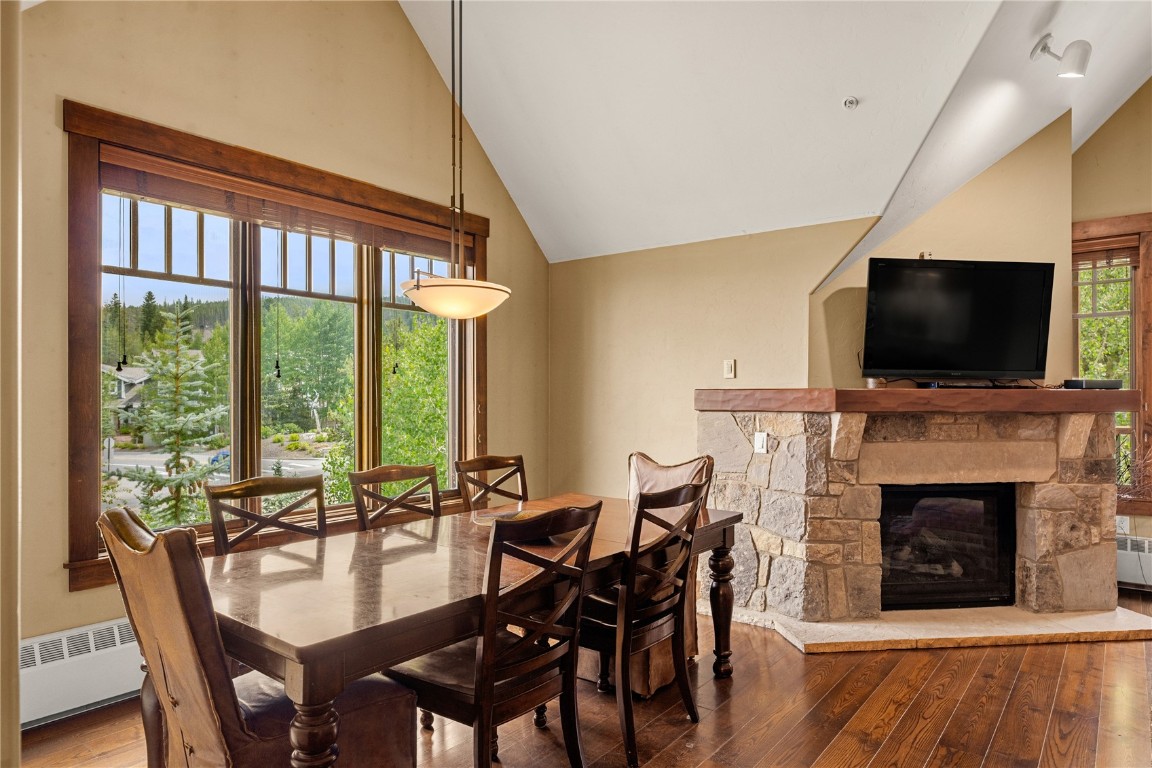 600 Columbine Road, Unit 5310 Breckenridge, CO 80424 - Photo 6 of 38 a view of a dining room with furniture window and outside view