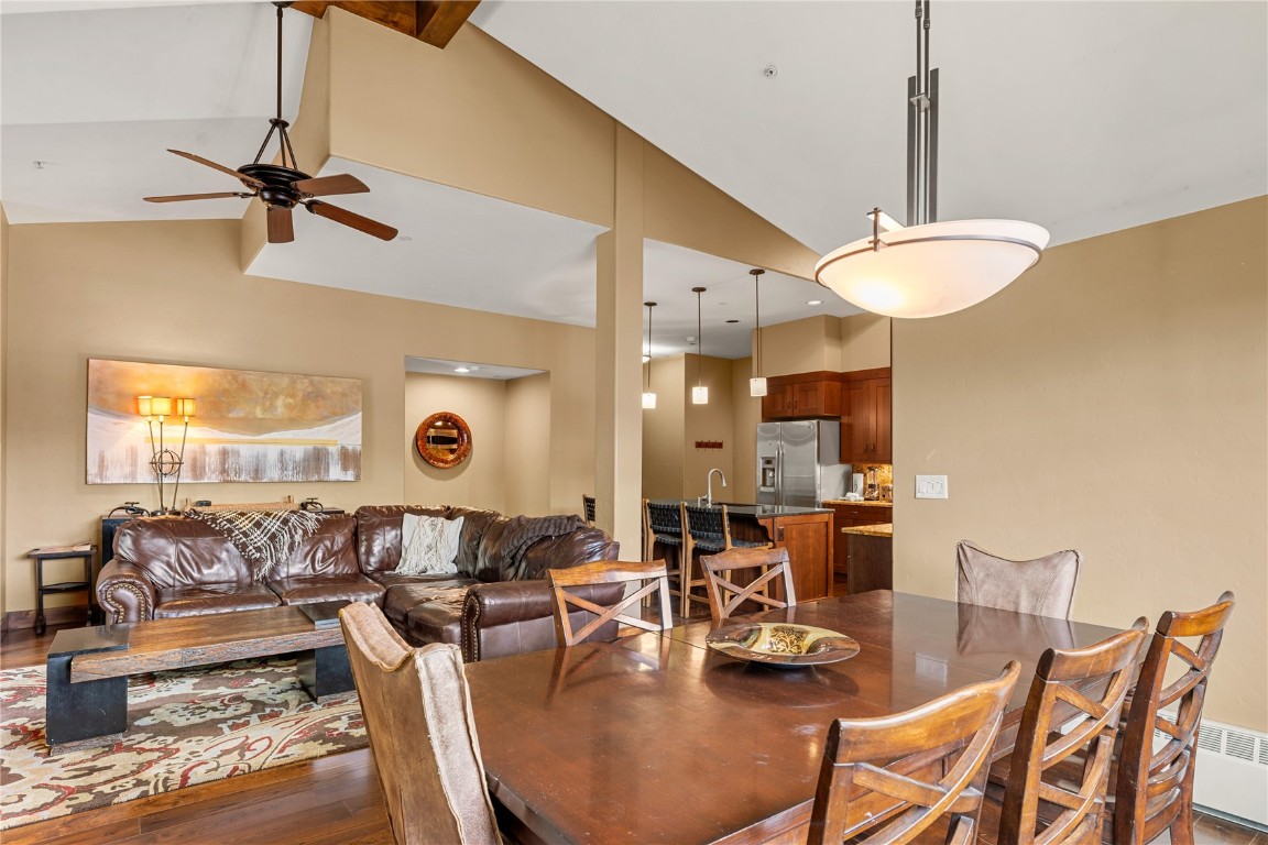 600 Columbine Road, Unit 5310 Breckenridge, CO 80424 - Photo 8 of 38 a living room with furniture and a wooden floor