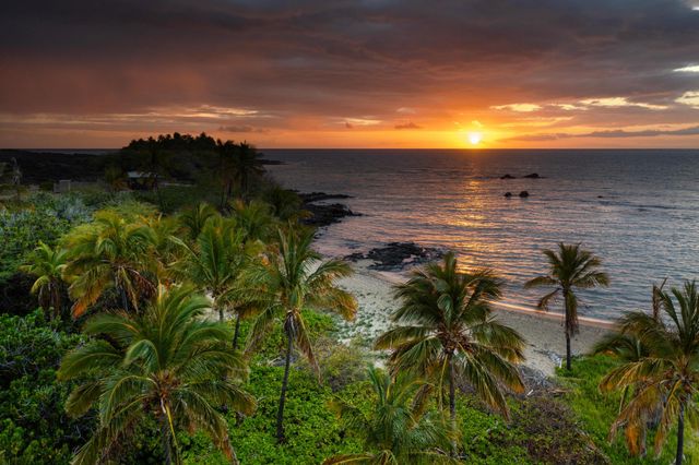 a view of a road with a yard