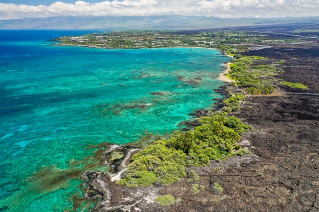 a view of an ocean and beach