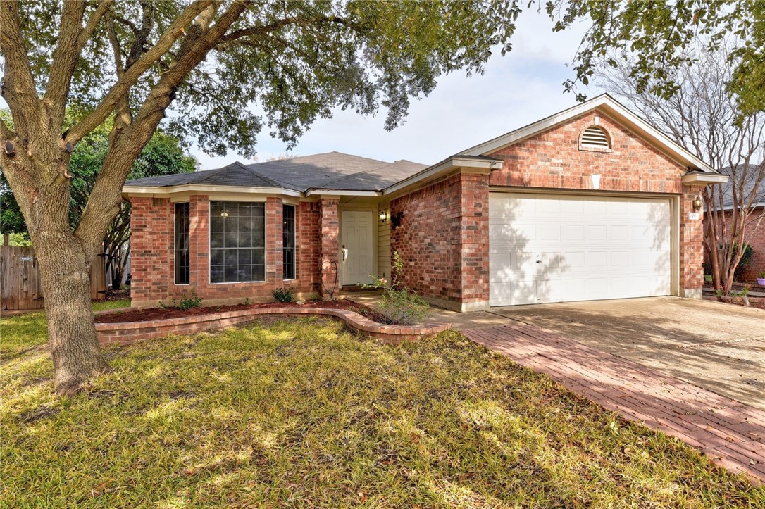 609 Cenizo Path Cedar Park, TX 78613 - Photo 1 of 1 Stunning curb appeal from this single level Quest Village home. Brick exterior surrounded by lush trees and well maintained lawn.