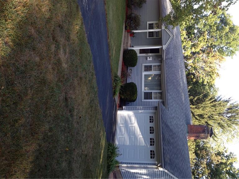 front view of a house with a door