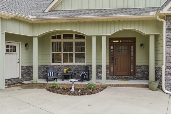 a front view of a house