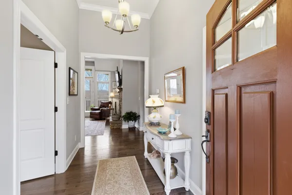 a view of living room and kitchen