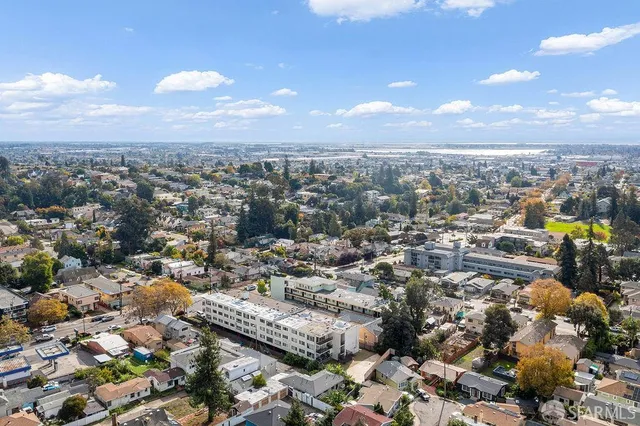 an aerial view of a city