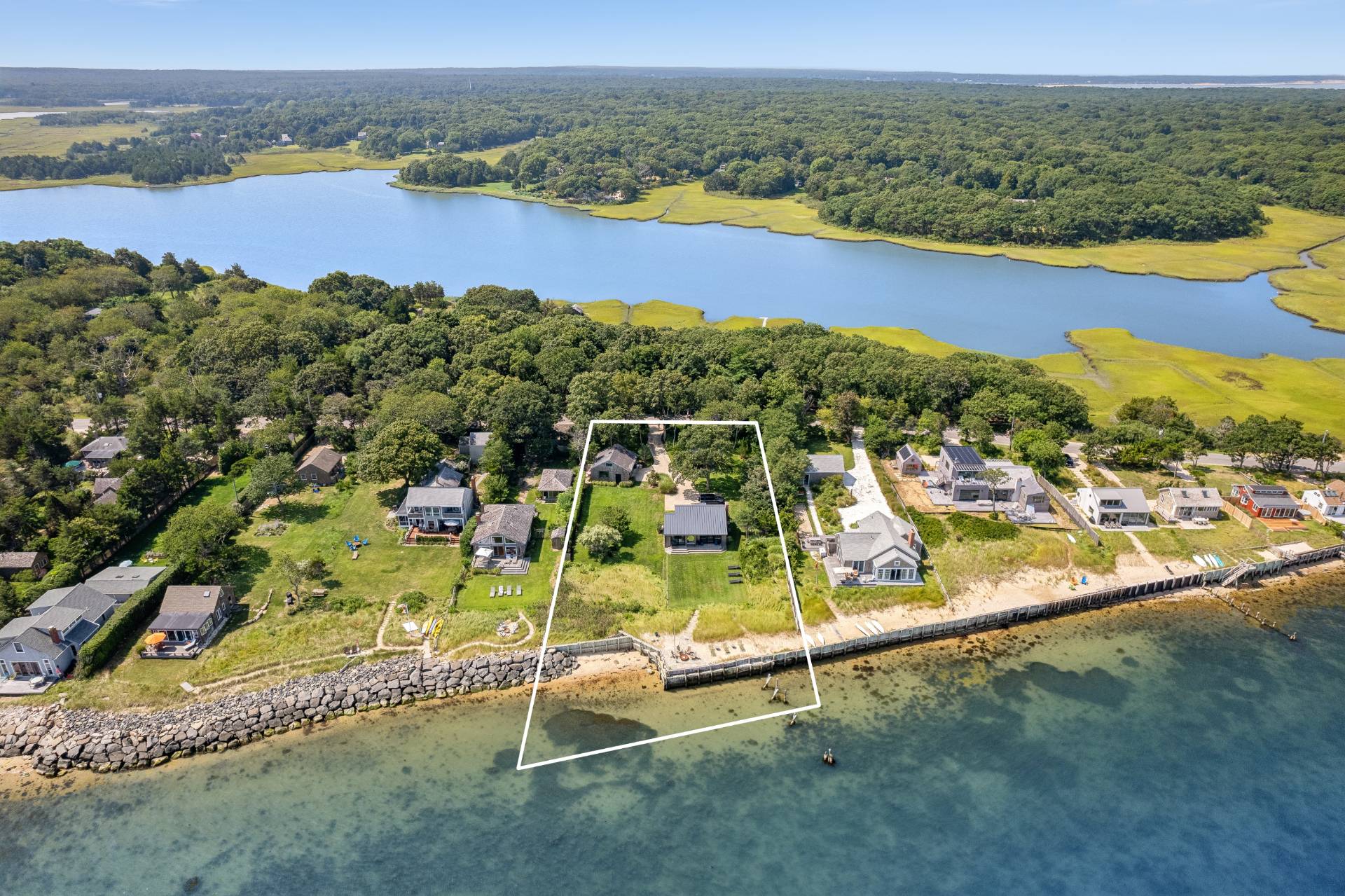 101 Gerard Drive East Hampton, NY 11937 - Photo 28 of 29 an aerial view of residential houses with outdoor space and river