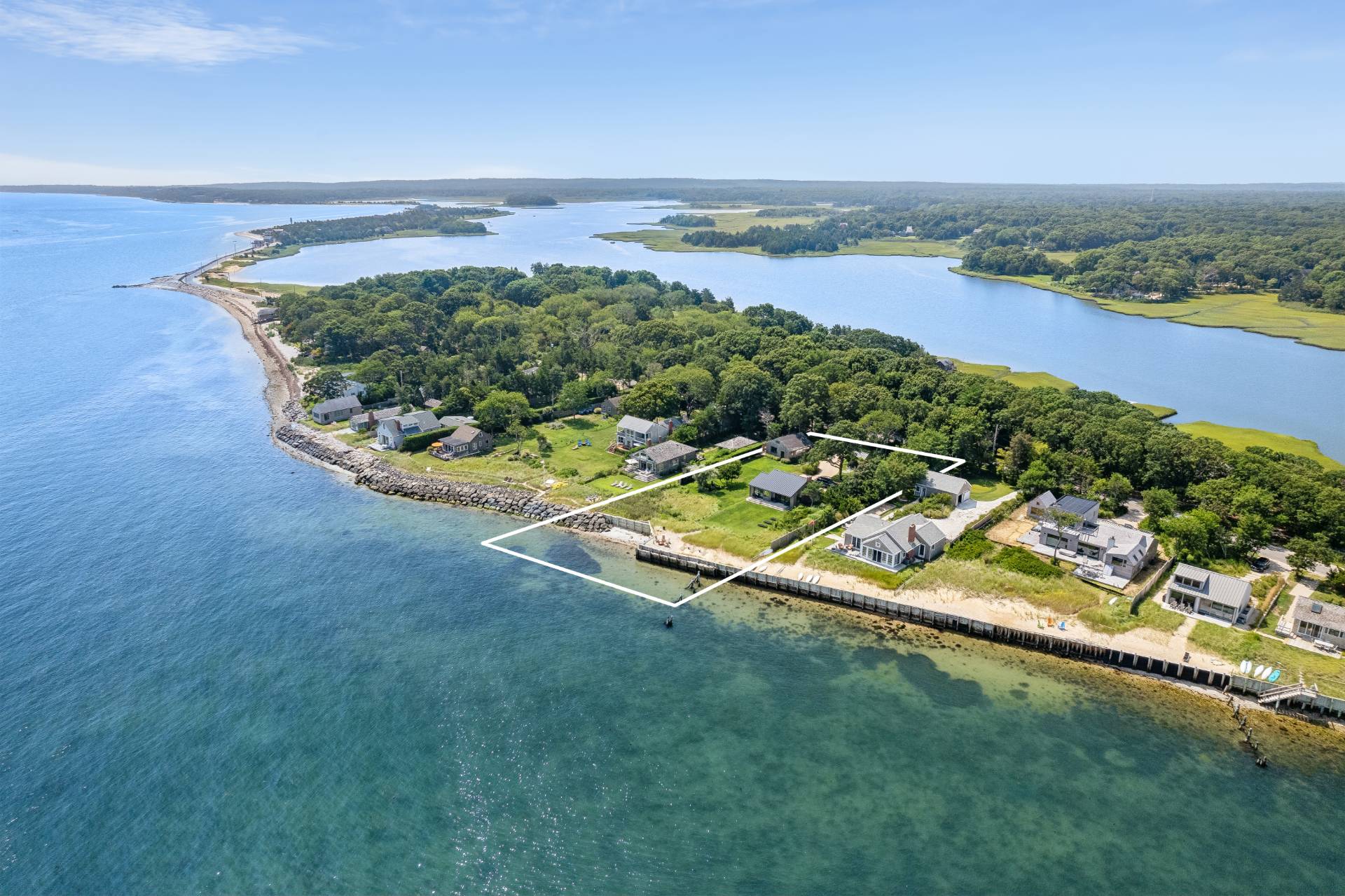101 Gerard Drive East Hampton, NY 11937 - Photo 29 of 29 an aerial view of a house with a garden and lake view