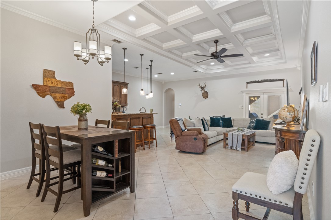 6934 Wooldridge Road, Unit K Corpus Christi, TX 78414 - Photo 3 of 20 a view of a dining room with furniture