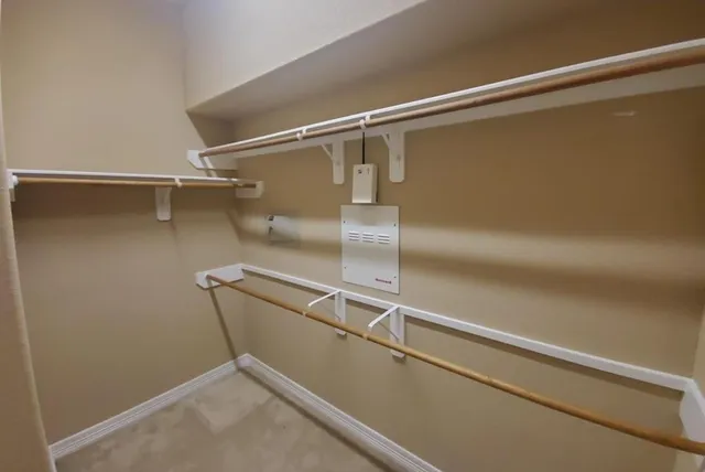 a close view of closet