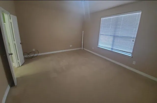 an empty room with a window