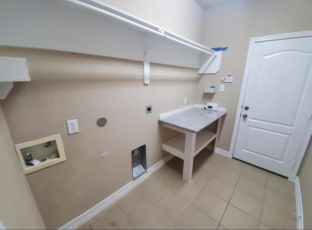 a room with table and chairs