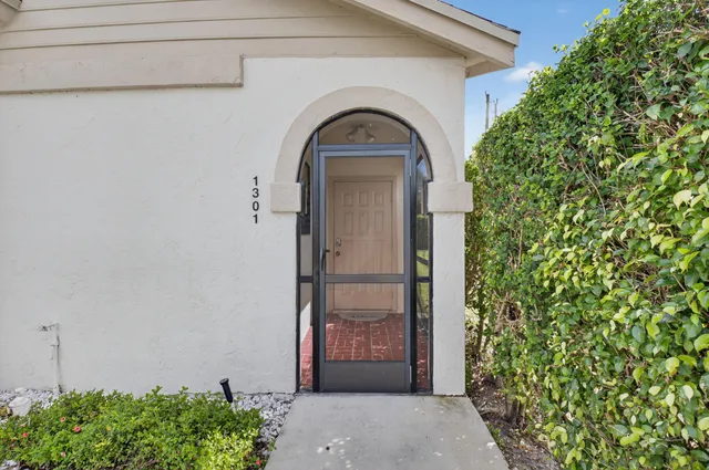 a view of a door of the house