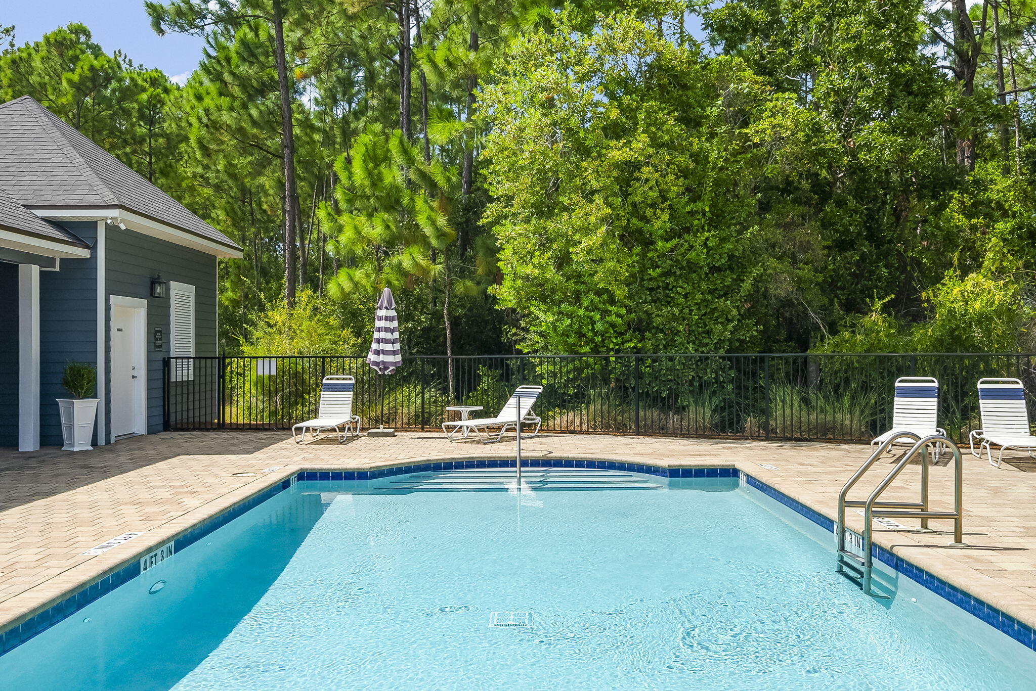 209 Blakely Drew Boulevard Santa Rosa Beach, FL 32459 - Photo 42 of 45 a view of a patio with swimming pool