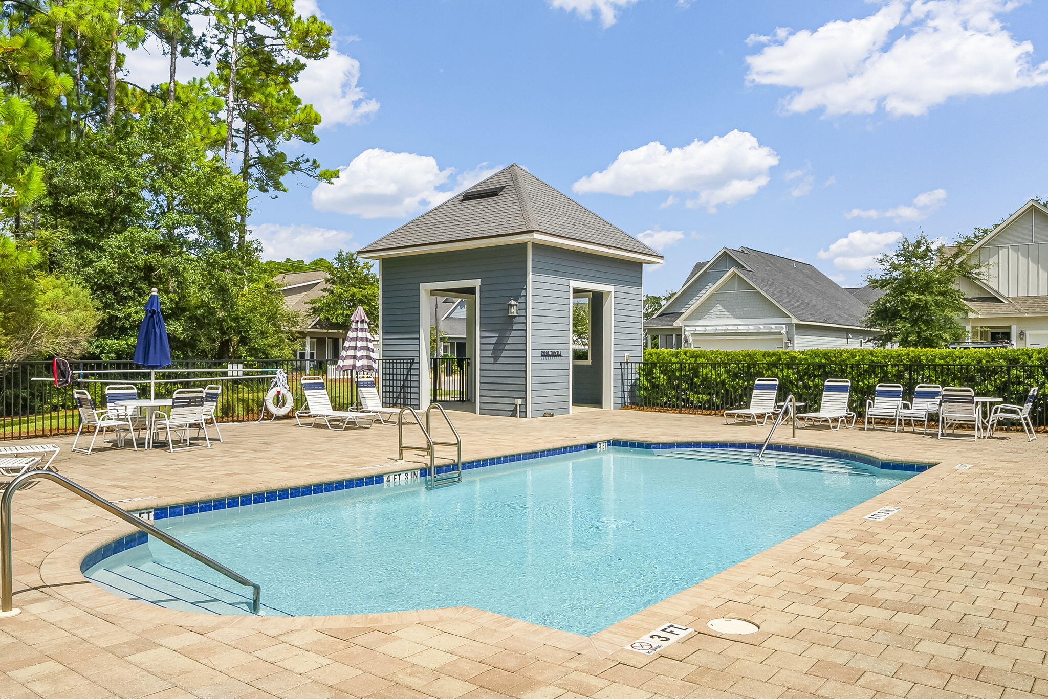 209 Blakely Drew Boulevard Santa Rosa Beach, FL 32459 - Photo 43 of 45 a view of a house with swimming pool and sitting area