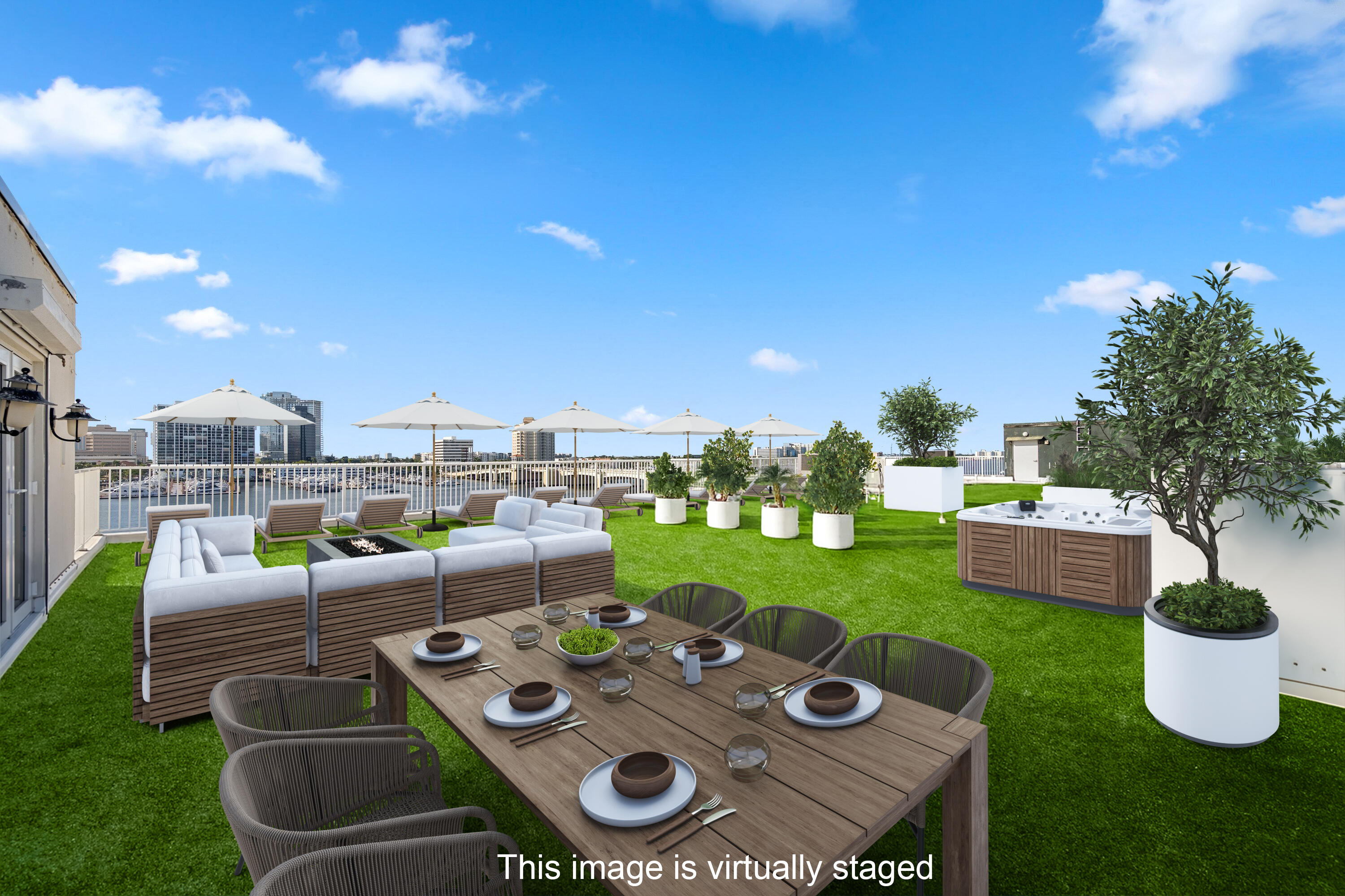 44 Cocoanut Row, Unit 514A Palm Beach, FL 33480 - Photo 20 of 34 a view of a backyard with furniture and garden